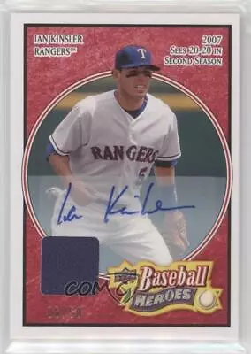 2008 Upper Deck Baseball Heroes Red Memorabilia Auto /50 Ian Kinsler #175 Auto • $11.75