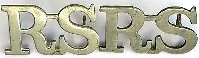 Rare White Metal Royal Scots Regiment Shoulder Title PAIR (Q2) • £17