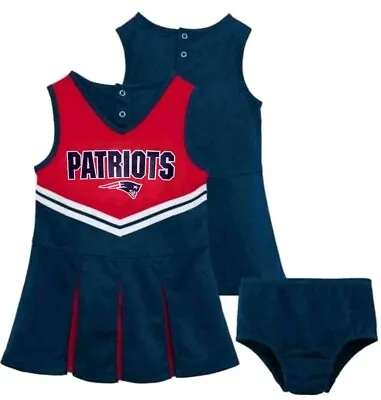 $17.99 • Buy New England Patriots NFL Toddler Girls' 2pc Cheerleader Outfit Dress Set: 12m-3T