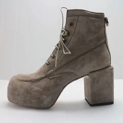 Women's Shoes MOMA 7 (EU 37) Ankle Boots Beige Suede DE581-37 • $91.90