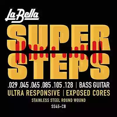 La Bella SS45-CB Super Steps Stainless Rondwound 29-128 Standard 6 String Bass • $54.95