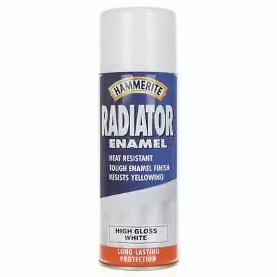 Hammerite Radiator Enamel Aero Gloss Spray - White 400ml • £12
