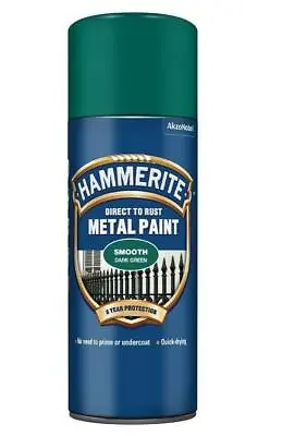 Hammerite Smooth Direct To Rust Aerosol Spray 400ml Paint All Colours • £15.99