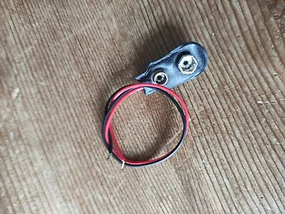 PP3 9V Battery Connector Clip Tinned Wire Leads 150mm • £1.99