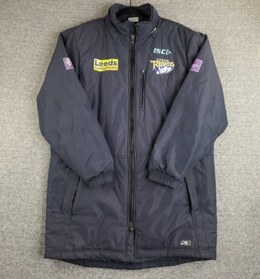 £15.95 • Buy Leeds Rhinos Jacket Mens UK M Medium  ISC Bench Navy Full Zip Adult Rugby Coat