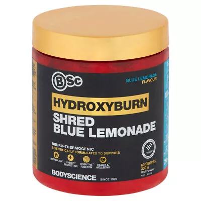 BSc HydroxyBurn Shred Blue Lemonade Flavour 300g • $55.14