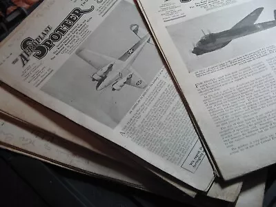 Job Lot Of The Aeroplane Spotter - World War 2 - 1941 Etc - WW2 Memorabilia • £13