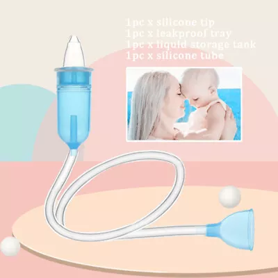 Infant Nasal Aspirator Vacuum Sucker Baby Newborn Nose Mucus Snot Cleaner • £5.51