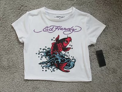 Ed Hardy Girls Crop Top Shirt • £19.79