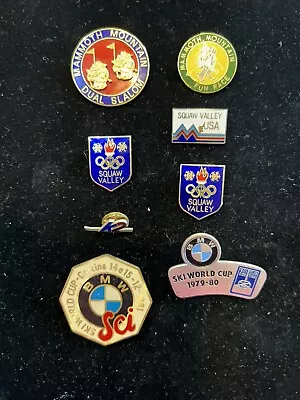 Eight Vintage Ski Badges Squaw Valleymammoth Mountianbmw 79' • $8