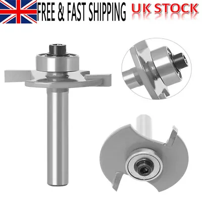 1/4'' Shank T-slot Milling Router Bit Carbide Biscuit Joiner Cutter Wood Cutter • £7.66