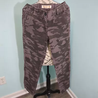 J Crew Broken In Chino Pants Womens 6 Purple Camo City Fit Straight Leg Casual • $18