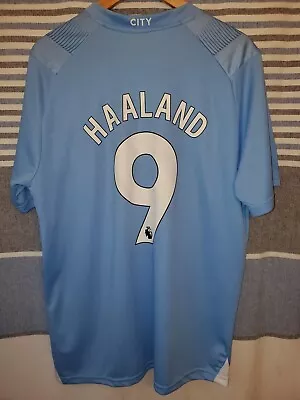 Erling Haaland 9 Manchester City Home Kit XL Soccer Jersey MCFC Premier League  • $19.99