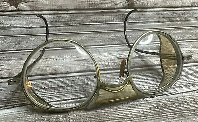 1940s 50s Vtg Bausch & Lomb Mesh Motorcycle Safety Goggles Steam Punk Glasses • $99.99