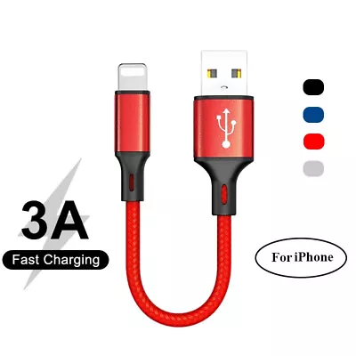 Short/Long USB Charger Cable For IPhone IPad Fast Charging Data Sync Cord Lead • £2.39