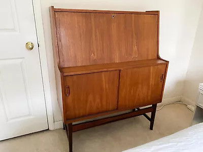 Danish G Plan Style 1960s Mid Century Teak Bureaux Laptop Writing Desk Sideboard • £165