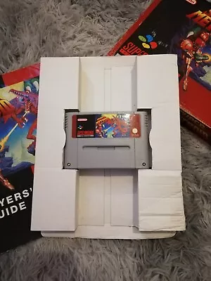 Super Metroid SNES Big Box PAL Version With Players Guide • £150