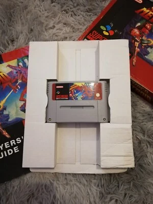 Super Metroid SNES Big Box PAL Version With Players Guide • £150