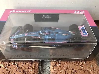 SPARK 1/43 ALPINE A522 F1 TEAM 7th MONACO GP 2022 FERNANDO ALONSO NEW MINT BOXED • $199.99