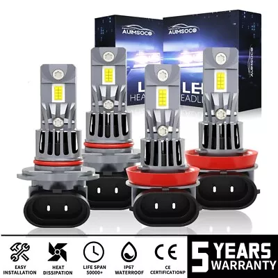 For Chevy Silverado 1500 Crew Cab Pickup 2007-2015 LED Headlight High Low Bulbs • $69.99