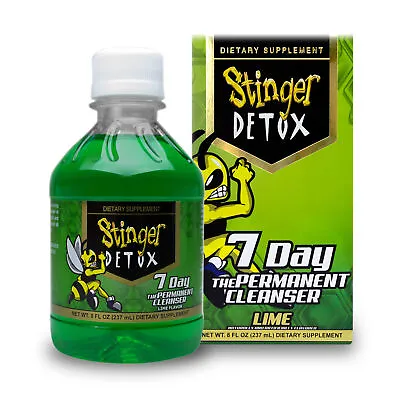 Stinger Detox 7-Day Permanent Drink – Lime Flavor – 8 FL OZ • $19.99