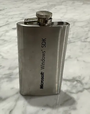 Microsoft Windows Branded 5oz Stainless Steel Hip Flask • $19
