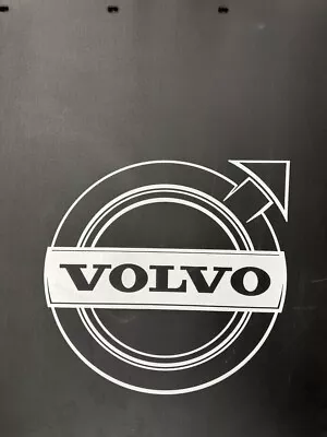 $99.99 • Buy Semi Truck Mud Flaps Volvo 24x30 Black White Logo (Pair)