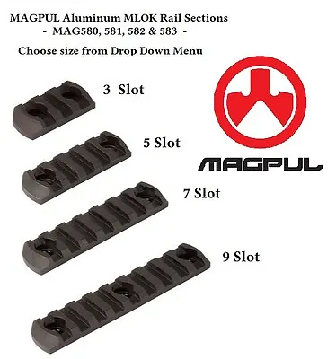 Magpul MAG580 581 582 583 MLOK M-LOK Rail Sections - 3 5 7 Or 9 Slots - NEW  • $20.83