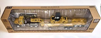 1/50 For DM CAT CT660 Day Cab HDG Lowboy Trailer CB-534D XW Vibratory Compactor • $174.50