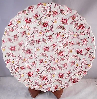 Copeland Spode Rosebud Chintz Dinner Plate 10½” England Pink Vine Roses Yellow • $45.94