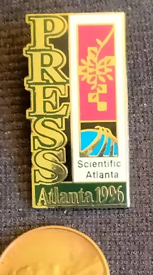 1996 Scientific Atlanta Olympic Press Pin Media By Imprinted Products • $5.99