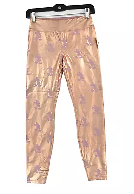 Disney Parks Mickey Mouse Rose Gold Metallic Women's Leggings Size XS • $19.99