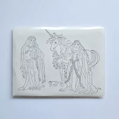 PRINCESSES & UNICORN Rubber Stamps Happen Unmounted Fairytale Medieval Um48 • $11.98