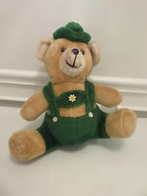 Vintage Teddy Bear -- Sitting Height 15 1/2  -- Light Brown With Green Pans   • $9.99