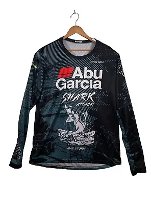 Abu Garcia SHARK ATTACK Fishing Shirt Long Sleeve Jersey Gear Men's Size XXL • $24.97