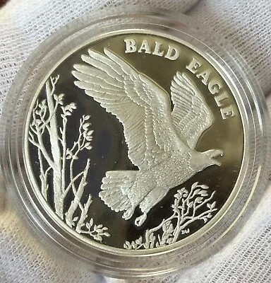 2003 National Wildlife Refuge System Bald Eagle PROOF Silver Medal | W/BOX & COA • $34.95