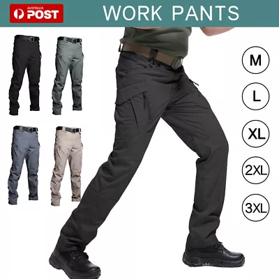 Men Hiking Tactical Trousers Outdoor Lightweight Fishing Work Cargo Pants M-3XL • $26.89