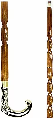 Vintage Brass Handle Walking Cane Wooden Walking Stick Designer Cane • $36.72