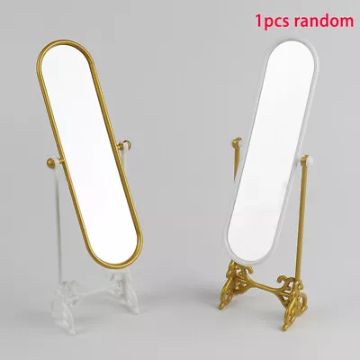 Dollhouse Rotating Fitting Room Dressing Mirror For Dolls Accessories Furniture • $6.18