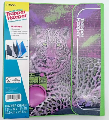 NEW - Mead Trapper Keeper 90s Retro Boombox Tiger - Lisa Frank Inspired Binder • $16.99