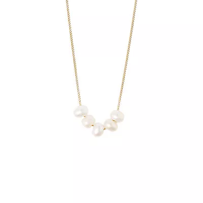 Chan Luu White Floating Multi Freshwater Pearl Pendant Necklace In Gold • $65