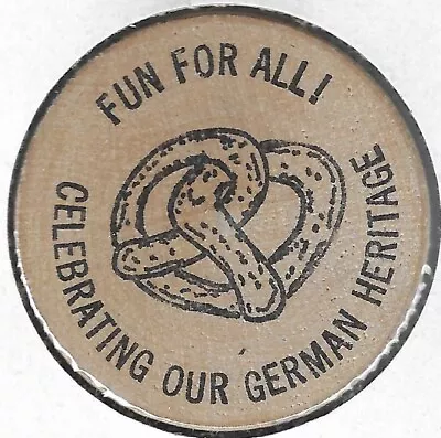 Celebrating Our German Heritage Pretzel/Train Token/Coin Wooden Nickel • $2.95