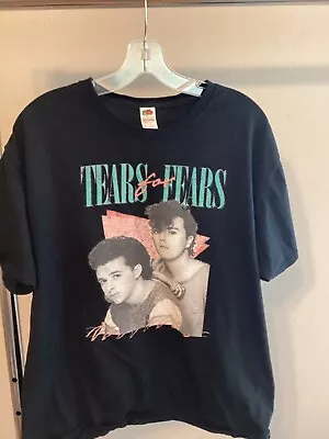 Large Mens Retro Reprint Tears For Fears Band Album Cover Concert T-shirt 80’s • $15.99