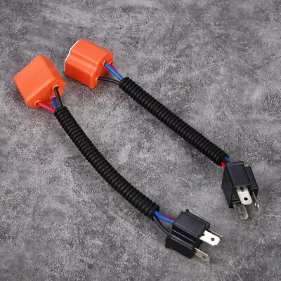 ・2Pcs H4/9003/HB2 Ceramic Connector Plug Socket Extension Wiring Harness Sockets • $10.51