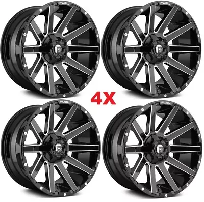 20 Fuel Contra Wheels Rims Black Milled  20x9 Fits Ford F150 D61520909849 6x135 • $1704