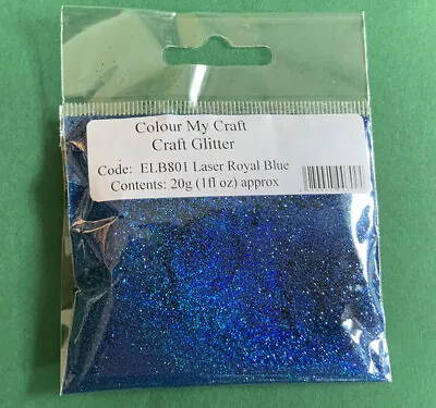 COLOUR MY CRAFT FINE GLITTER FOR ARTS CRAFTS NAIL & WINE GLASS 20g • £1.95