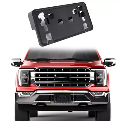 New Front License Plate Bracket For Ford F-150 2.7L 3.0L 3.5L V6 2021-2023 Black • $19.59