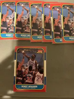 1986-1987 Fleer Basketball #8 Benoit Benjamin RC (1) Rookie Card 🔥0930 • $6.97