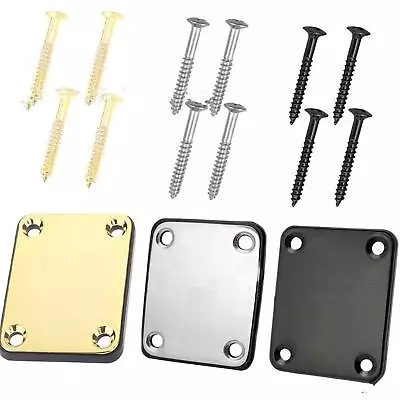 Metal Electric Guitar Neck Plate With Screw For Fender Stratocaster Telecaster • $7.57