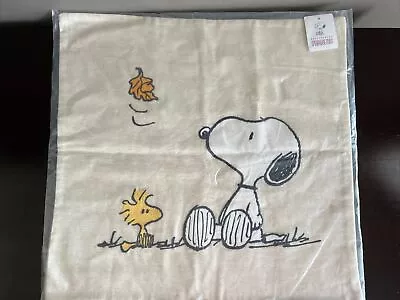 New Pottery Barn Peanuts Fall Is Here Charlie Brown Pillow Cover  - Snoopy • $35